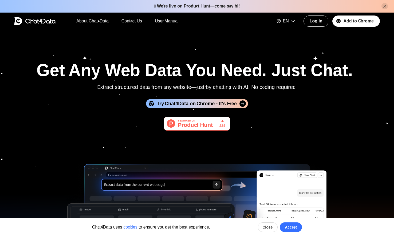 Скриншот Chat4Data