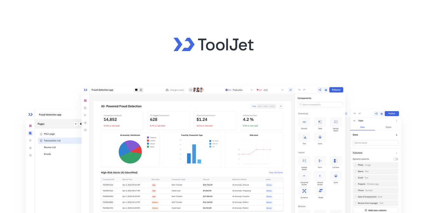 Скриншот ToolJet